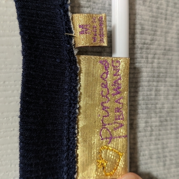 Princess Vera Wang Women's 3/4 Sleeve Embellished Fitted Tee Sz Med - Picture 3 of 6